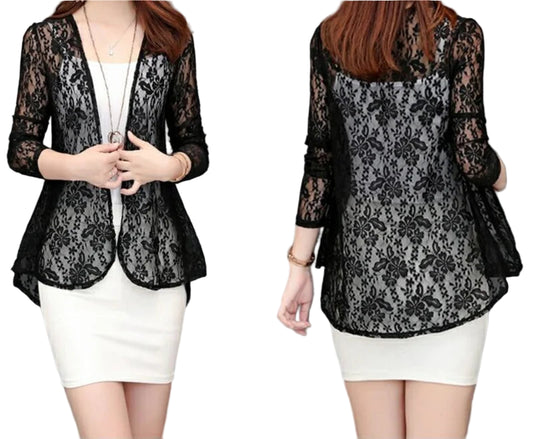 Blouse Boho Tops Lace Chiffon