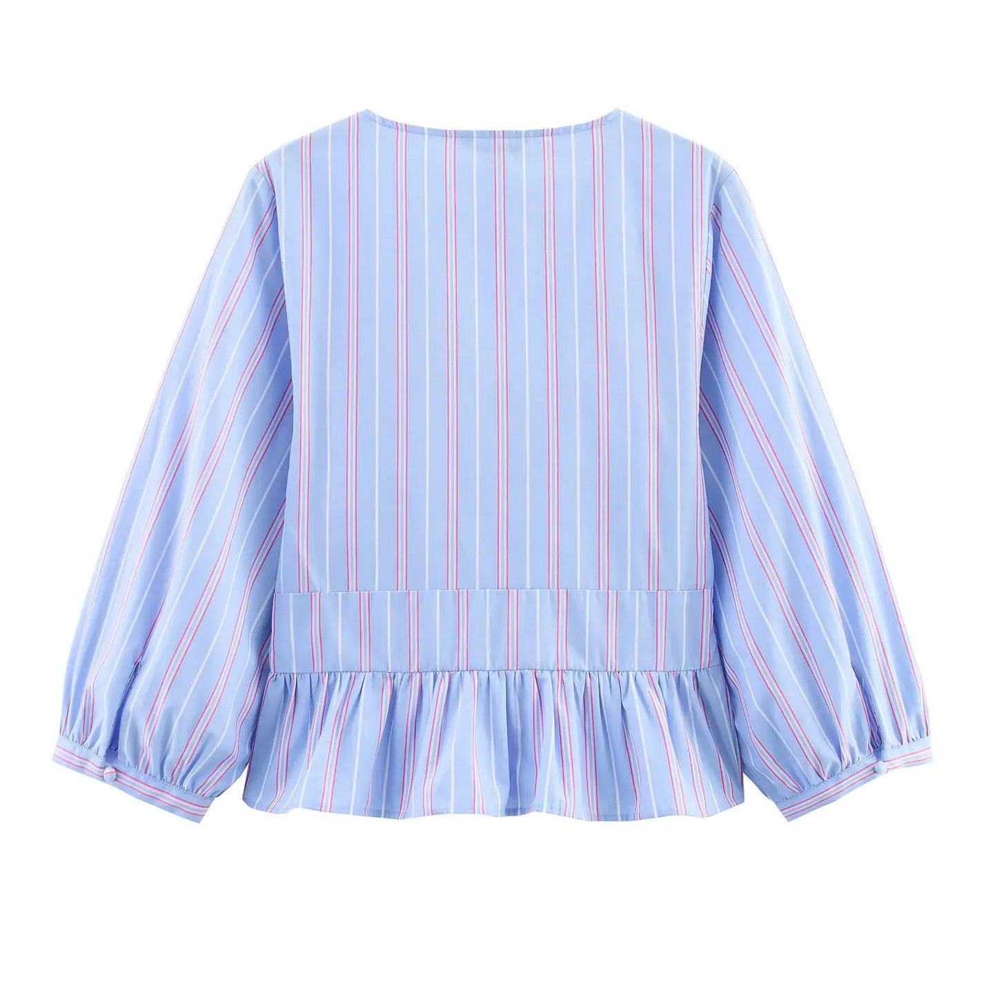 Bow Striped Blouses Vintage