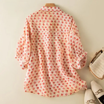 Polka Dot Print Linen