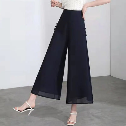 Chiffon Pants Korean Summer New Elastic High