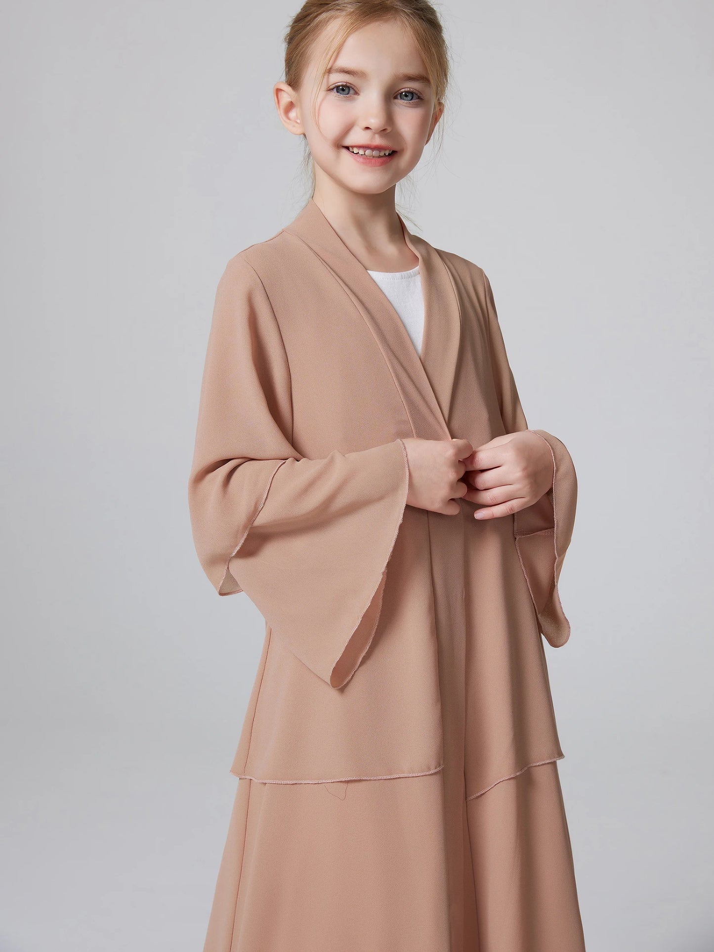 kids Layered Chiffon Abaya