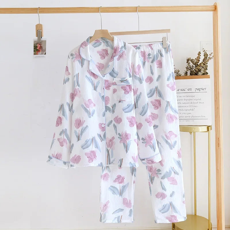 Pajama Set 100% Cotton Long sleeved