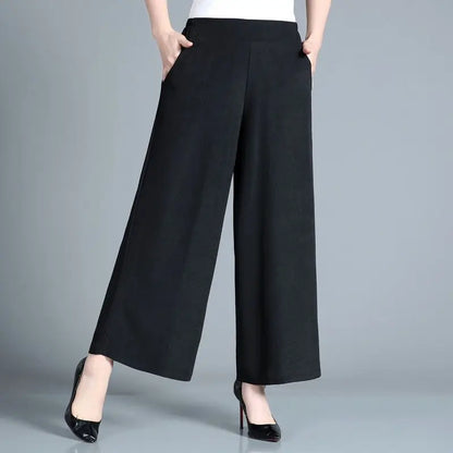 Oversized Wide Leg Pants Elastic High Waist