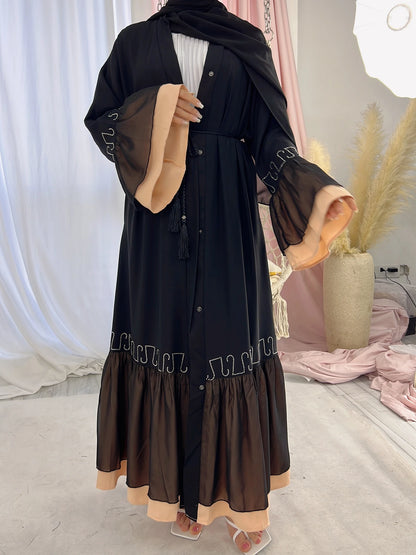 Lace Abaya Black