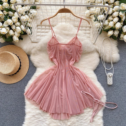 Short Night Dress  Flower Ball