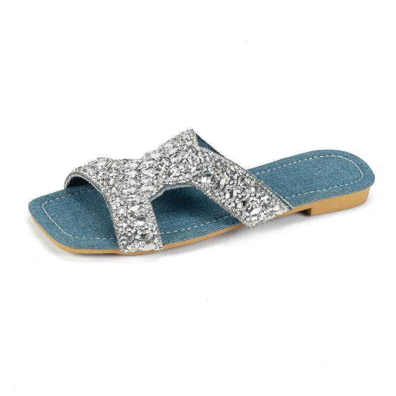 Crystal Slippers Flats