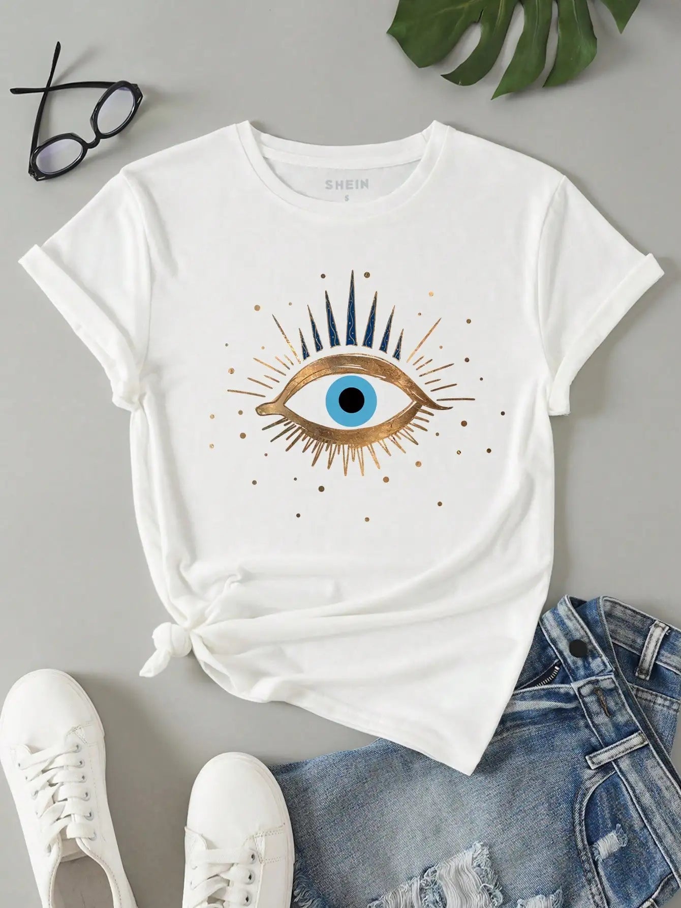 Eye Print Short Sleeve T-Shirt