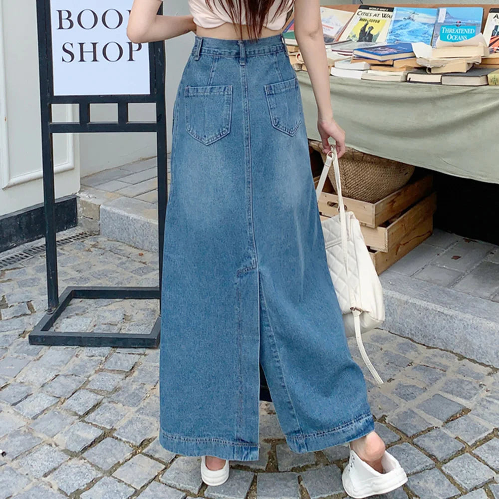 Denim Skirt High Waist