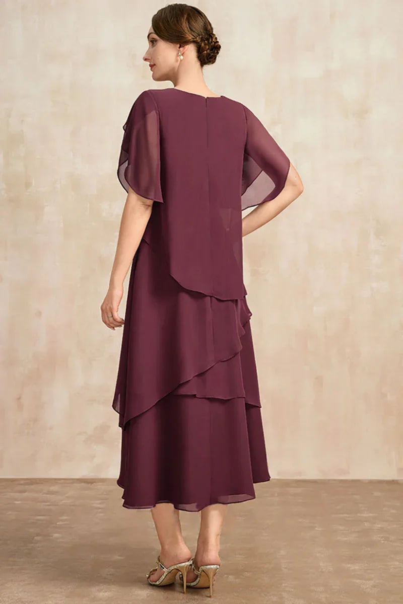 Chiffon Dress Irregular Layered