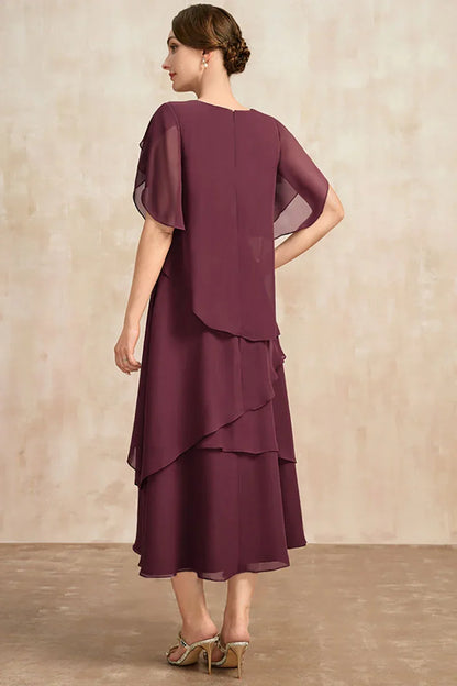 Chiffon Dress Irregular Layered