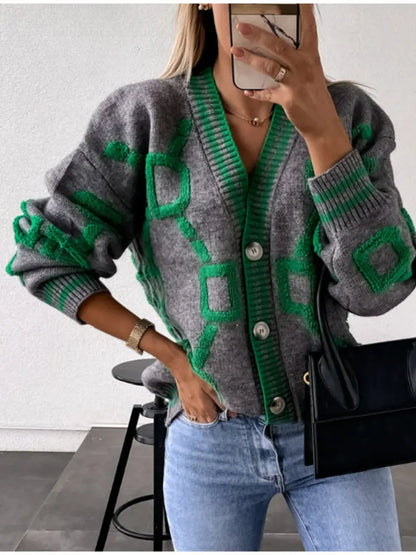 Knitted V Neck Sweater