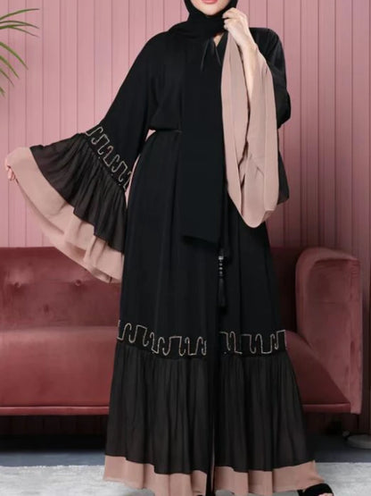 Lace Abaya Black