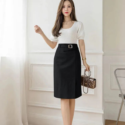 Elegant Suit Business Work Skirt