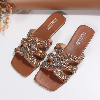 Crystal Sandals Square