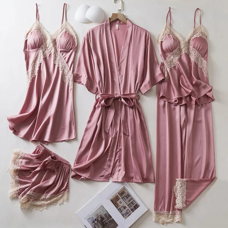 Sleepwear set5 Piece Set Satin