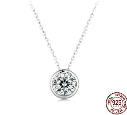 Carat Bazel Moissanite Necklace