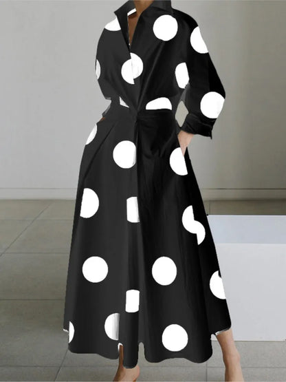 Dot Print Elegant Maxi