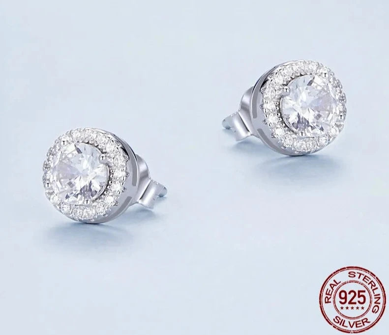 Stud Earrings Silver Hypoallergenic Classic