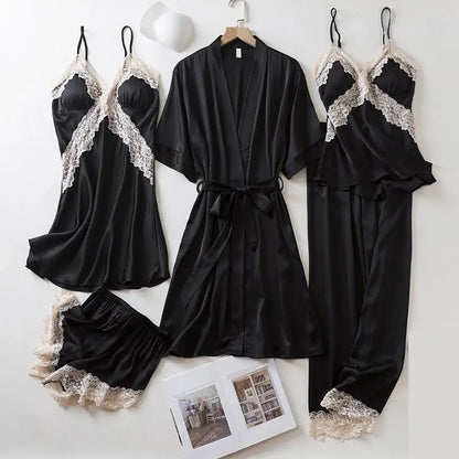 Sleepwear set5 Piece Set Satin