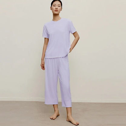 Modal Pajama Set Short Sleeve