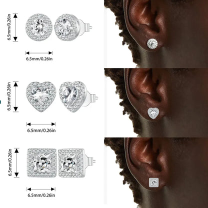 Stud Earrings Silver Hypoallergenic Classic