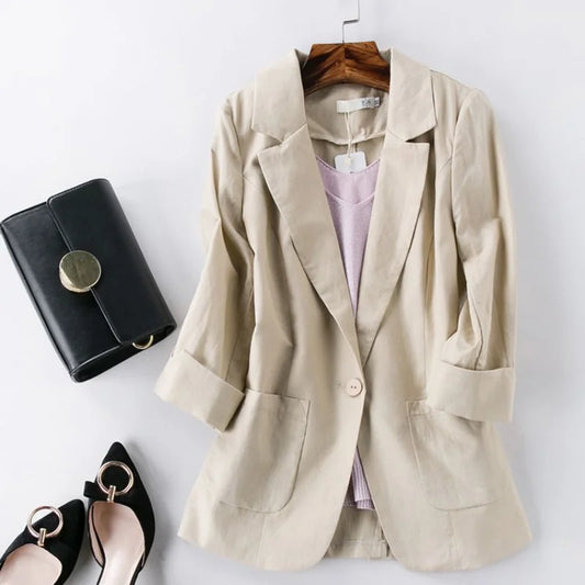 Cotton Linen Blazer