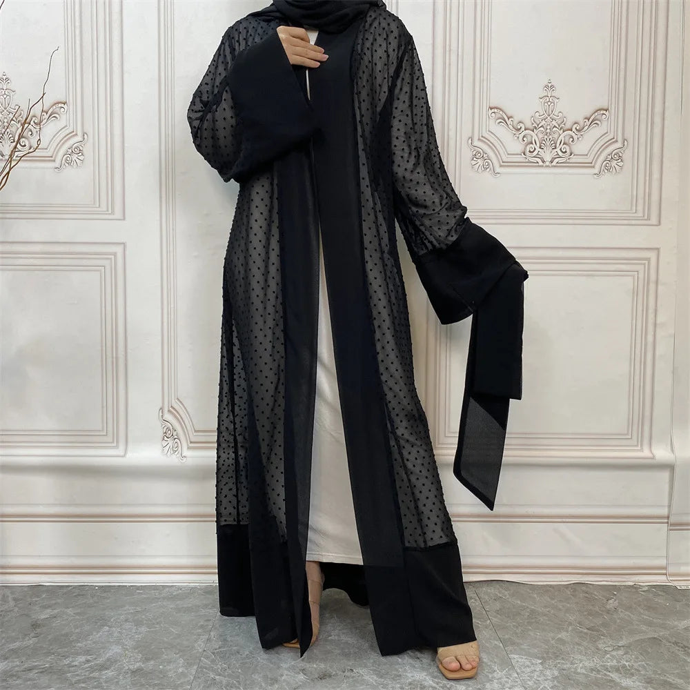 Black Open Abaya