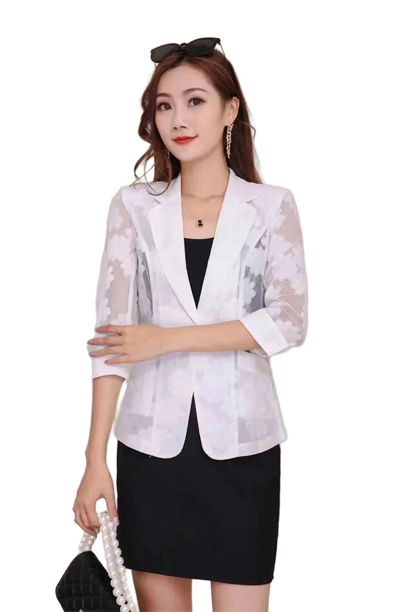 Hollow Lace Three-quarter Sleeve