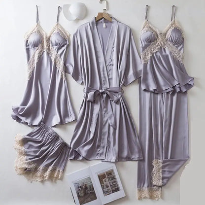 Sleepwear set5 Piece Set Satin