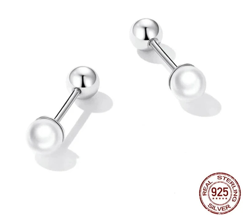 Charm Pearl Beads Screw Stud