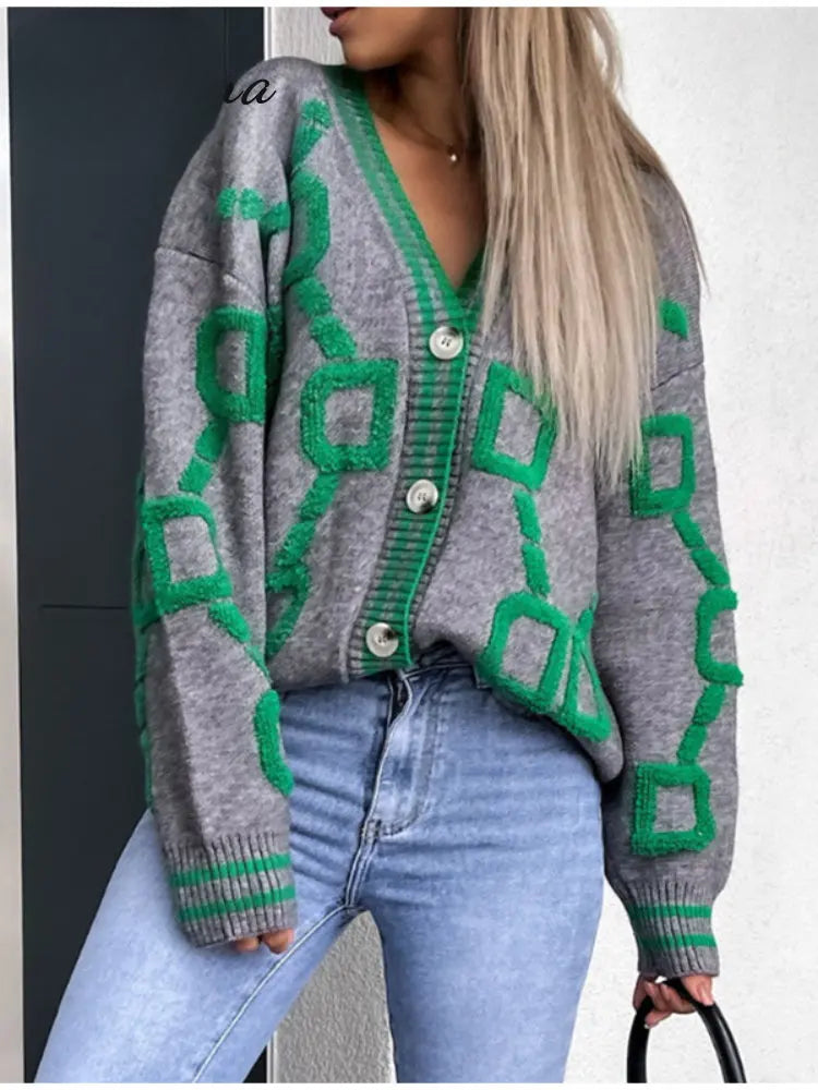 Knitted V Neck Sweater