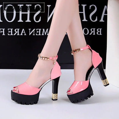 Peep Toe Platform High Heels Pumps Elegant Luxury Woman Shoes 2023 Casual Sandals Wedding Shoes Sandalia Women's Summer Footwear