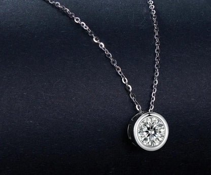 Carat Bazel Moissanite Necklace