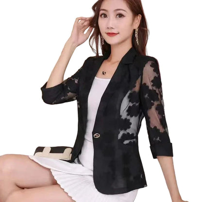 Hollow Lace Three-quarter Sleeve