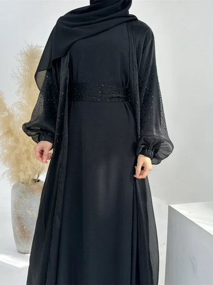 Puff Sleeve Abaya & Inner Dress