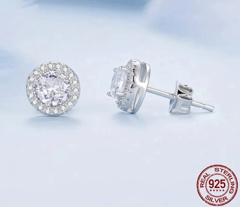 Stud Earrings Silver Hypoallergenic Classic