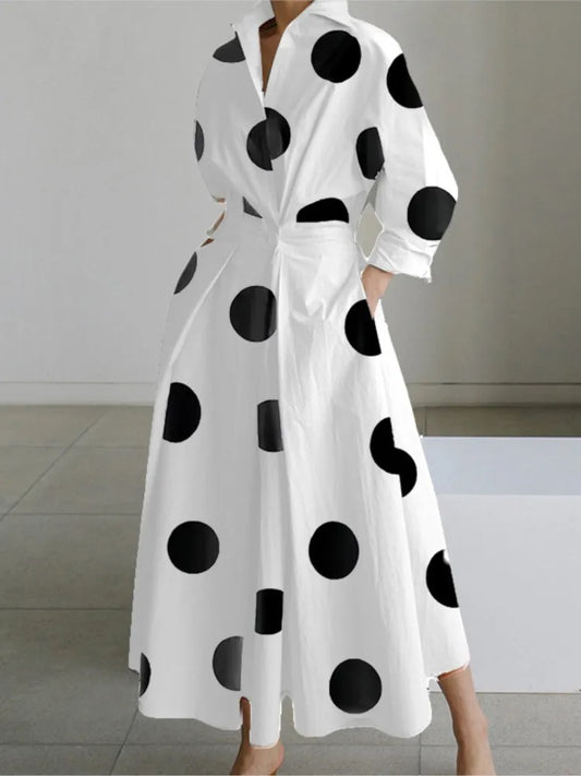 Dot Print Elegant Maxi