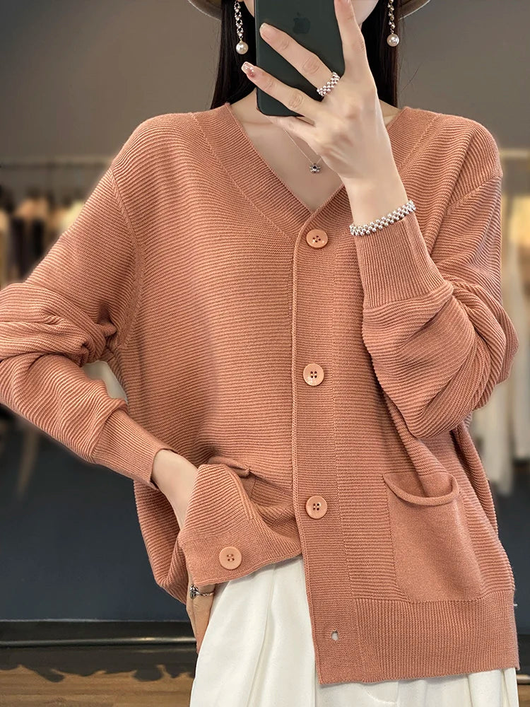 Sweater Women V-neck Top