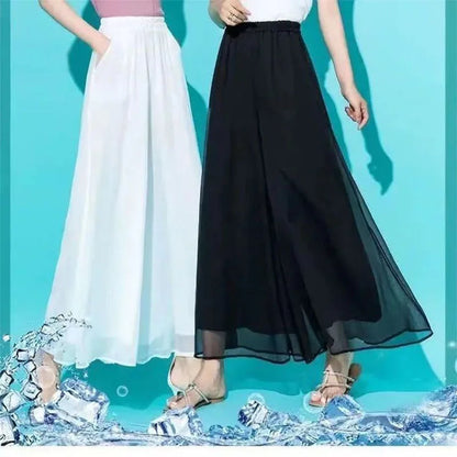 Oversized Chiffon Wide Leg Pants