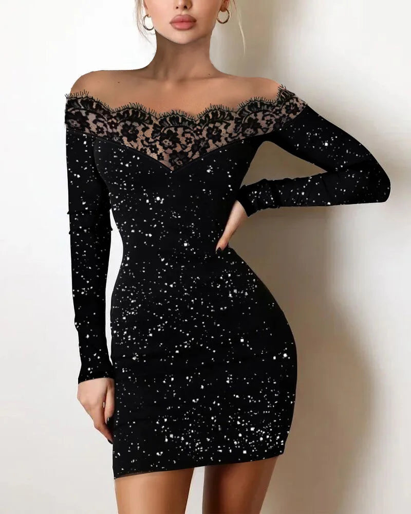 Lace Off Shoulder Dress