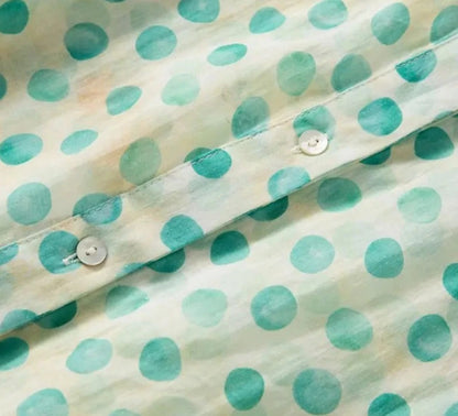 Polka Dot Print Linen