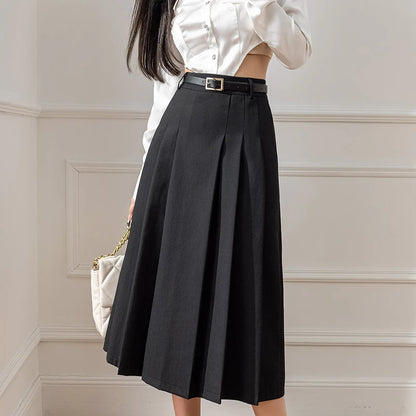 Pleated Long Skirt