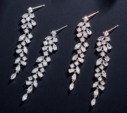 Leaf Long Dangle Earrings