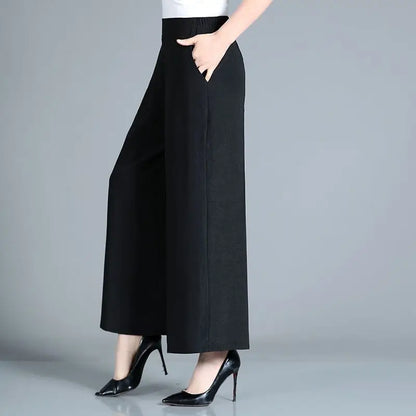 Oversized Wide Leg Pants Elastic High Waist