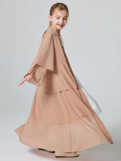 kids Layered Chiffon Abaya