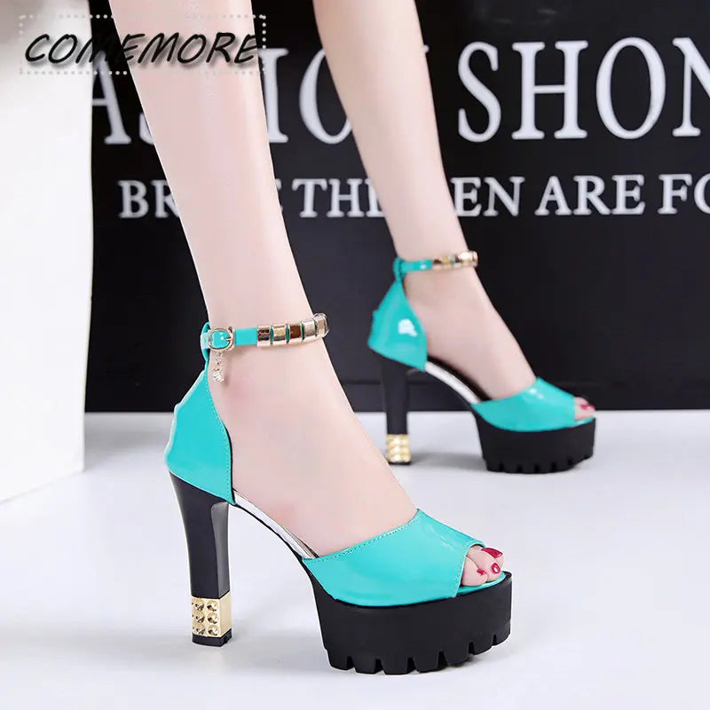 Peep Toe Platform High Heels Pumps Elegant Luxury Woman Shoes 2023 Casual Sandals Wedding Shoes Sandalia Women's Summer Footwear