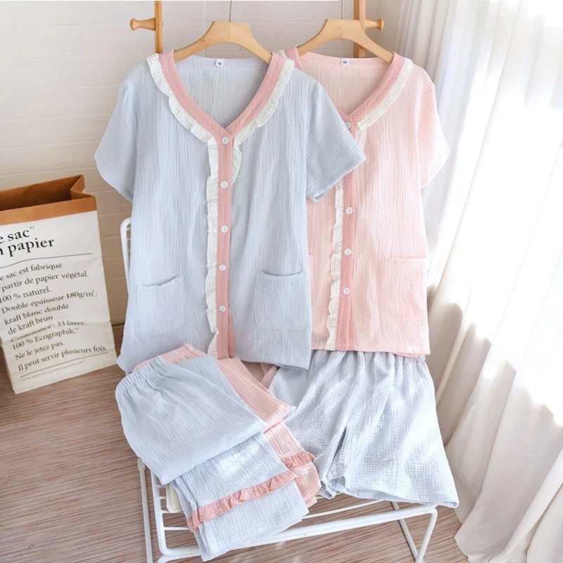 Peplum Short Sleeved Sleepwear