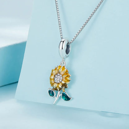 Sunflower Pendant  Necklace