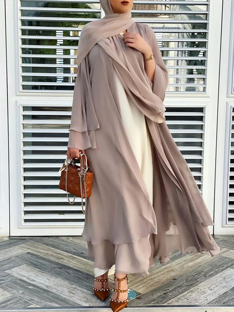 Chiffon Kaftan Open Abaya