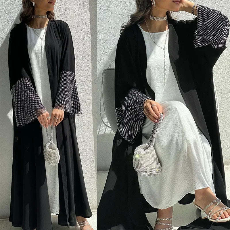 Open Abaya Black